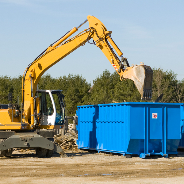 are there any restrictions on where a residential dumpster can be placed in East Bend NC